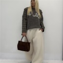 maglione con scritta ricamata no vabbe'